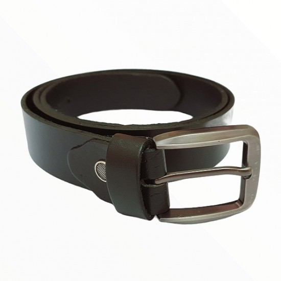 Men's Black/Dark Tan Real Leather Handmade Belts Zest-MHB-005 Men's Black/Dark Tan Real Leather Handmade Belts Zest-MHB-005