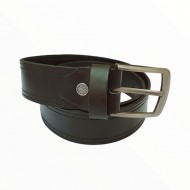 Men's Black/Dark Tan Real Leather Handmade Belt Zest-MHB-006 Men's Black/Dark Tan Real Leather Handmade Belt Zest-MHB-006