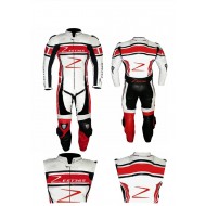 ZEST365 Men's Fashion Motorbike Real Leather One Piece Suit with Armour Protect Zest-MHBS-002
