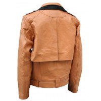 Made-to-measure|Men's Tan Real Leather Jacket - Zest-MHJ-007