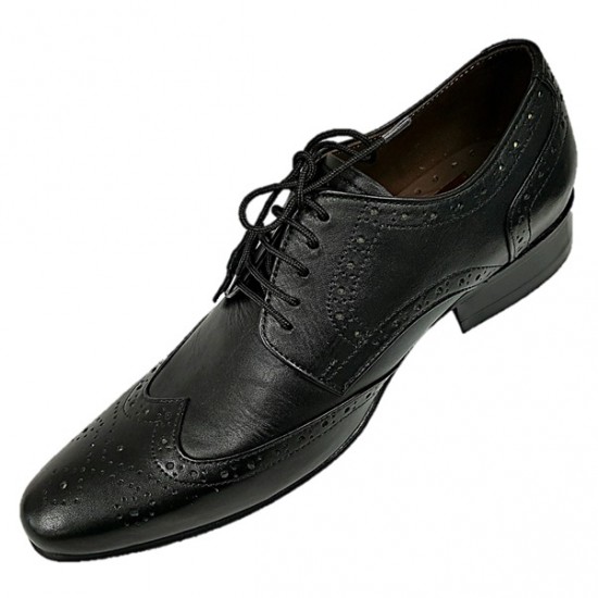 Black Italian Designer Brogues ZEST-MHS-034