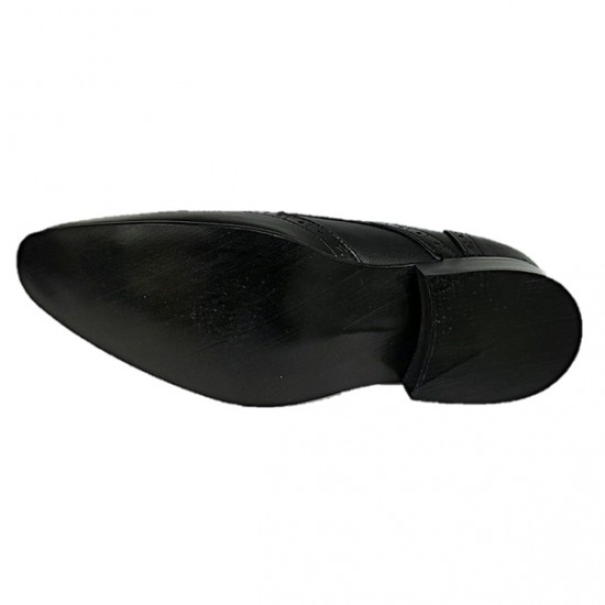Black Italian Designer Brogues ZEST-MHS-034