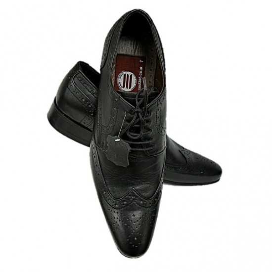 Black Italian Designer Brogues ZEST-MHS-034