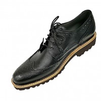 Black Italian Designer Real Leather Handmade Full Brogues ZEST-MHS-012