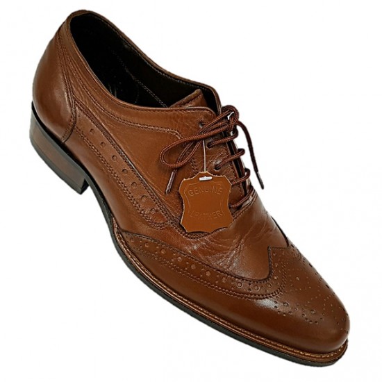 Dark Tan Brogues Italian Design ZEST-MHS-011 Dark Tan Brogues Italian Design ZEST-MHS-011