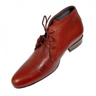 Mustard-Red Lace Up Italian Smart Ankle Boots ZEST-MHS-017 Mustard-Red Lace Up Italian Smart Ankle Boots ZEST-MHS-017