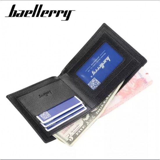 Baellerry Black/Brown Leisure Style Slim Men's Coin Pocket Vertical Leather Wallet - Baellerry-MW-001 Baellerry Black/Brown Leisure Style Slim Men's Coin Pocket Vertical Leather Wallet - Baellerry-MW-001