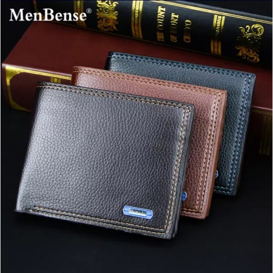 MenBense Fashion Vintage Style Men's Black/Brown/Tan Leisure Short PU Leather Wallet - MenBense-MW-001 MenBense Fashion Vintage Style Men's Black/Brown/Tan Leisure Short PU Leather Wallet - MenBense-MW-001